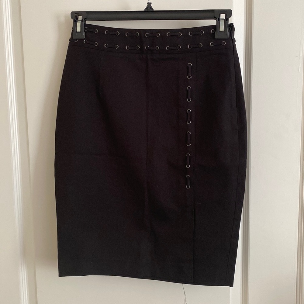 Banana Republic- office pencil knee lenght black skirt with split